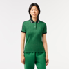 Lacoste Polo Ribbed Collar Shirt In Green