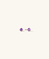 Mejuri Gemstone Mini Studs Amethyst In Yellow