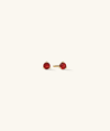 Mejuri Gemstone Mini Studs Garnet In Yellow
