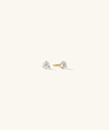Mejuri Gemstone Mini Studs White Sapphire In Yellow