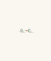 Mejuri Gemstone Mini Studs Aquamarine In Yellow