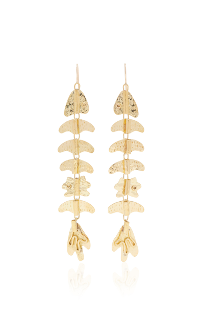 Ulla Johnson Hand Hammered Chain Earrings In Gold