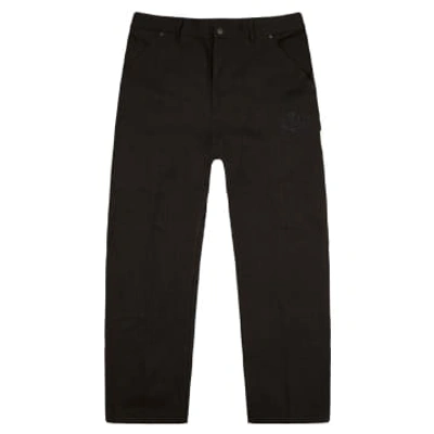 Moncler Cotton Trousers In Black