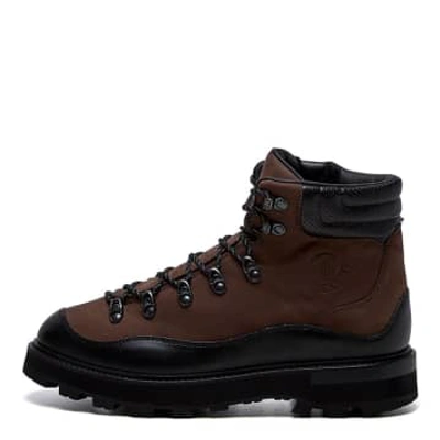 Moncler Peka Trek Leather-trimmed Nubuck Hiking Boots In Brown