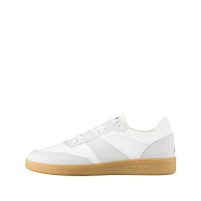 APC PLAIN SNEAKERS CARAMEL-COLOURED TRAINERS IN FAUX LEATHER AND FAUX SUEDE.