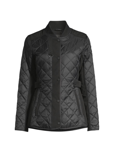 Moose Knuckles Riis Mixed Media Quilted Jacket In Black