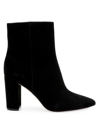 L Agence Theodora Bootie In Black Suede