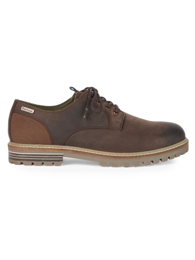 Barbour Men's Sandstone Lace-up Leather Loafers In Choco