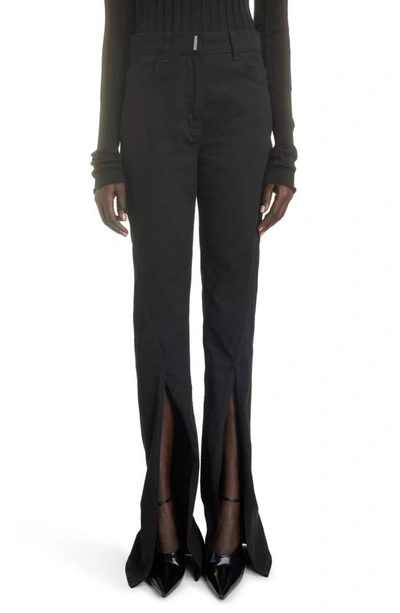 Givenchy Split-hem Bootcut-leg Trousers In Black