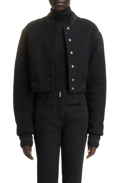 GIVENCHY WOOL CROP VARSITY JACKET