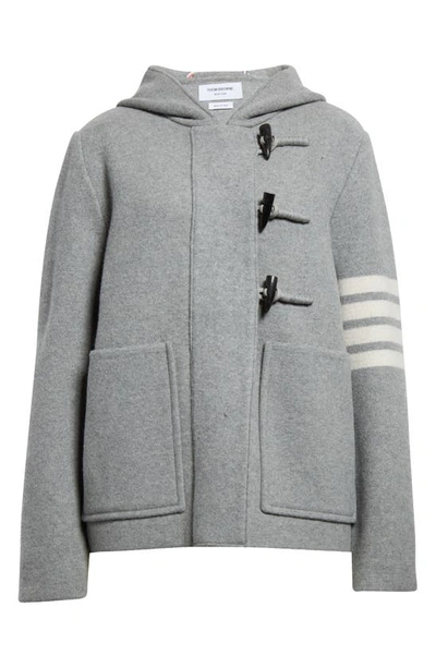 Thom Browne Virgin-wool Duffle Jacket In Light Grey