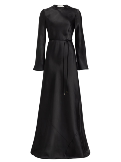 princess polly baby blue dress Zimmermann Halter Neck Midi Dress Black white Silk Brooch Belt – Naked Pear main image 1
