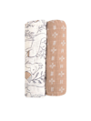 Crane Baby 2-pack Assorted Swaddle Blankets In Neutral