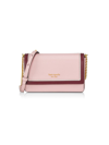 Kate Spade Women's Morgan Colorblockeded Saffiano Leather Flap Chain Wallet In Dogwood Pink