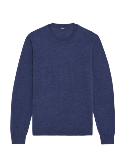 Theory Nare Sweater In Cotton In Atlantic Melange