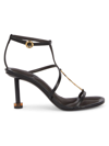 Jacquemus Charm Strap Heeled Sandals In Black
