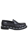MOSCHINO VEGAN LEATHER LOAFERS WITH LOGO LETTERING