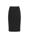 Saint Laurent Woman Midi Skirt Black Size L Wool, Polyamide, Recycled Elastane In Black