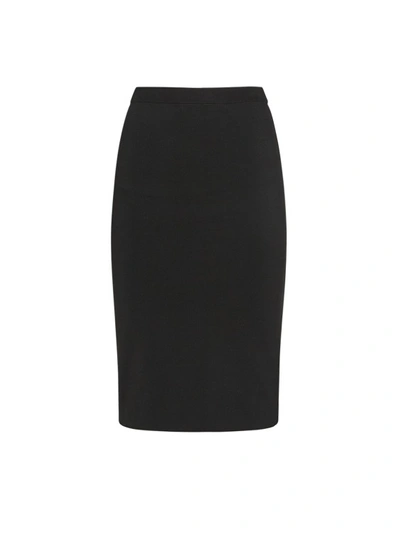 SAINT LAURENT SAINT LAURENT BLACK VISCOSE BLEND SKIRT