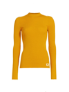 Burberry Crew Neck Wool Blend Pullover In Pear