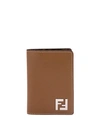 FENDI LEATHER AND FF FARIC CARD HOLDER