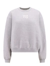 Alexander Wang Essential Logo Cotton Jersey Sweatshirt In Grey