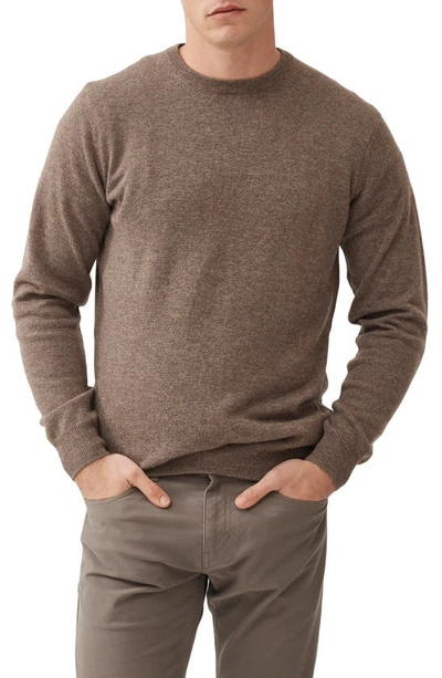 Rodd & Gunn Cashmere Merino Half-zip Jumper In Fawn