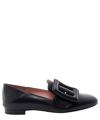 Bally Janelle Buckled Leather Loafers In Black