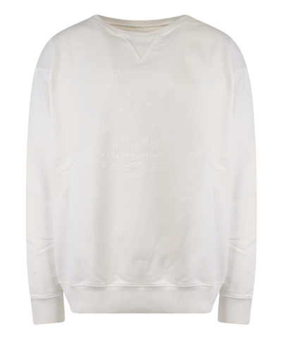 Maison Margiela Numeric Logo Sweatshirt In White