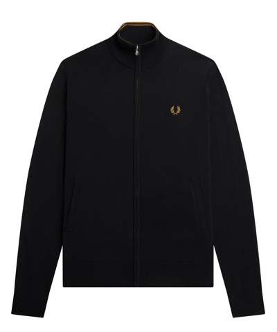 Fred Perry Zip-up Sweatshirt In Black