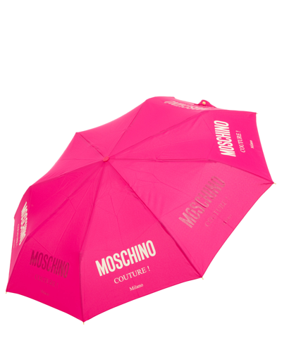 Moschino Openclose Logo Couture Umbrella In Pink