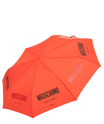Moschino Openclose Logo Couture Umbrella In Red