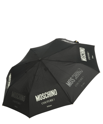Moschino Openclose Logo Couture Umbrella In Black