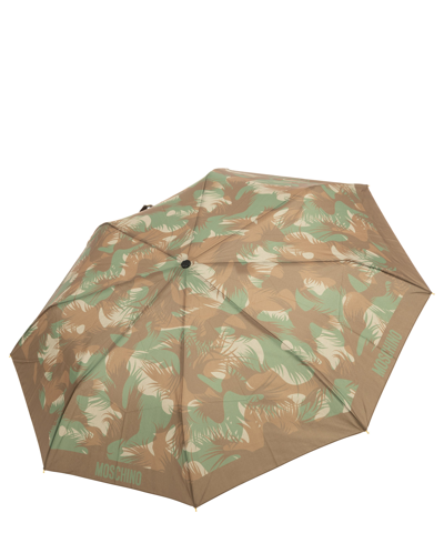 Moschino Openclose Jungle Camouflage Umbrella In Green