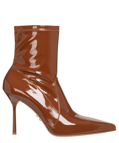 Sergio Levantesi Tan Leather Ankle Boots In Brown
