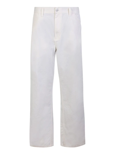 Carhartt White Straight Trousers
