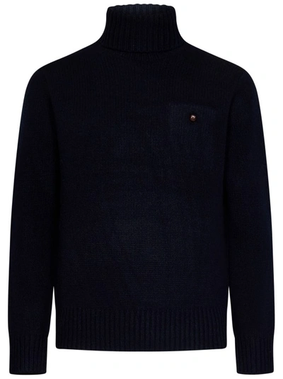 Polo Ralph Lauren Roll-neck Ribbed-knit Jumper In Black