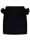Nensi Dojaka Ruched Viscose Jersey Mini Skirt In Black