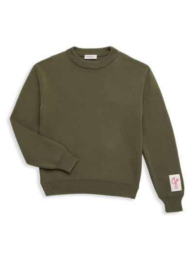 Golden Goose Little Boy's & Boy's Crewneck Knit Sweater In Green