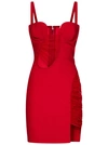 Nensi Dojaka Cutout Jersey Minidress In Red
