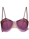 Nensi Dojaka Ruffled Tulle Bra In Purple