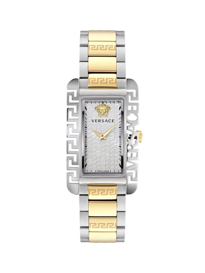Versace Men's  Flair Stainless Steel Bracelet Watch/27.8mm X 45.1mm In Two Tone
