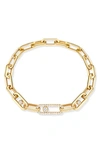 Messika Move Link Diamond Bracelet In Yellow Gold