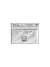 BALENCIAGA WOMEN'S CRUSH CARD HOLDER METALLIZED QUILTED