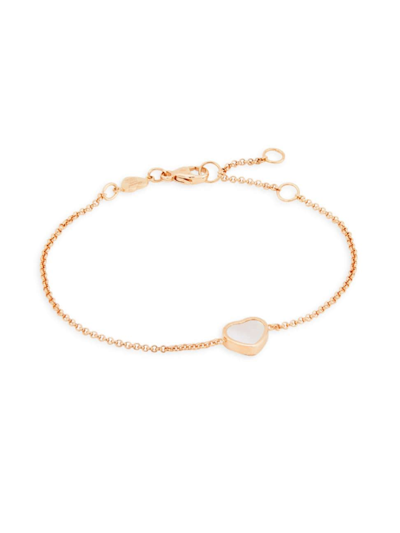 Chopard Women's My Happy Hearts 18k Rose Gold & Mother-of-pearl Charm Bracelet