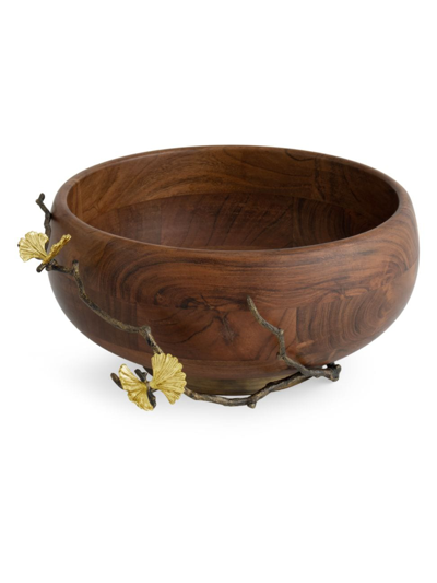 Michael Aram Butterfly Ginkgo Wood Salad Bowl