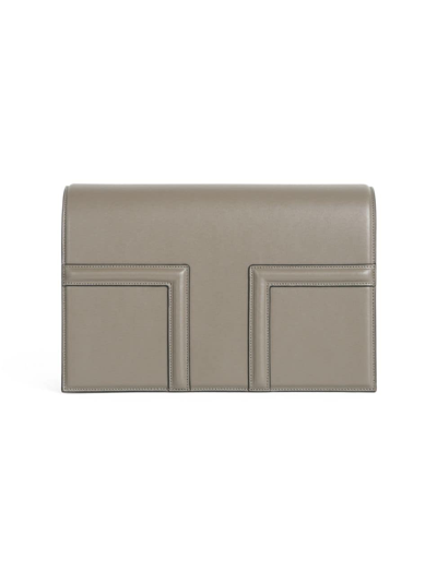 Totême Women's Leather T-flap Bag In Taupe