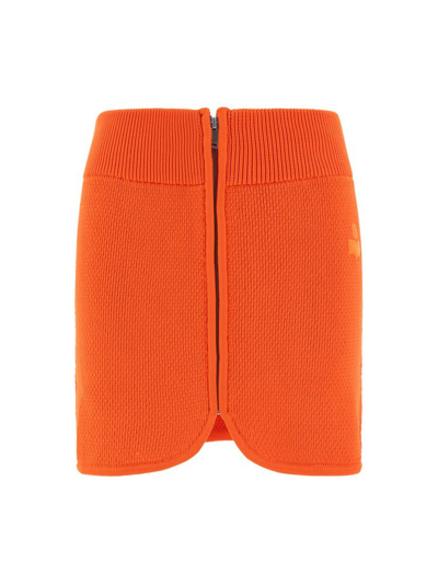 Isabel Marant Étoile Olgane Mini Skirt In Orange