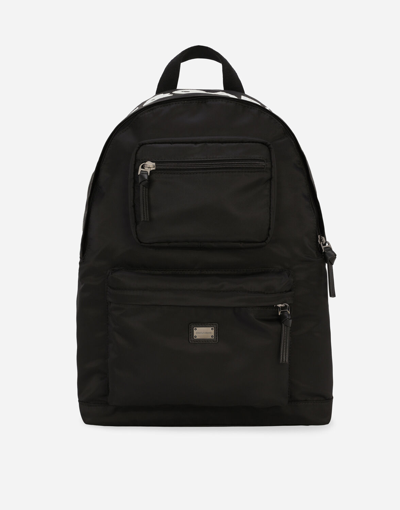 Dolce & Gabbana Kids' Nylon Backpack In Black