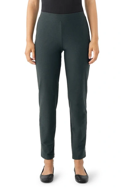 Eileen Fisher Slim Fit Ankle Pants In Green